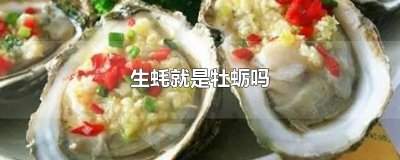 ​生蚝就是牡蛎吗
