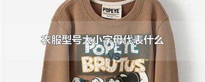 ​衣服型号大小字母代表什么