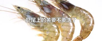 ​虾尾上的黄要不要洗了