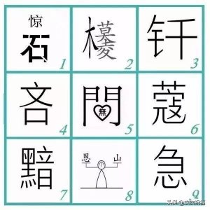 ​一张图猜9个成语！猜对5个以上为牛人