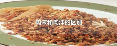 ​肉末和肉沫的区别
