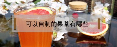 ​可以自制的果茶有哪些