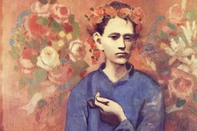 ​拿烟斗的男孩艺术鉴赏